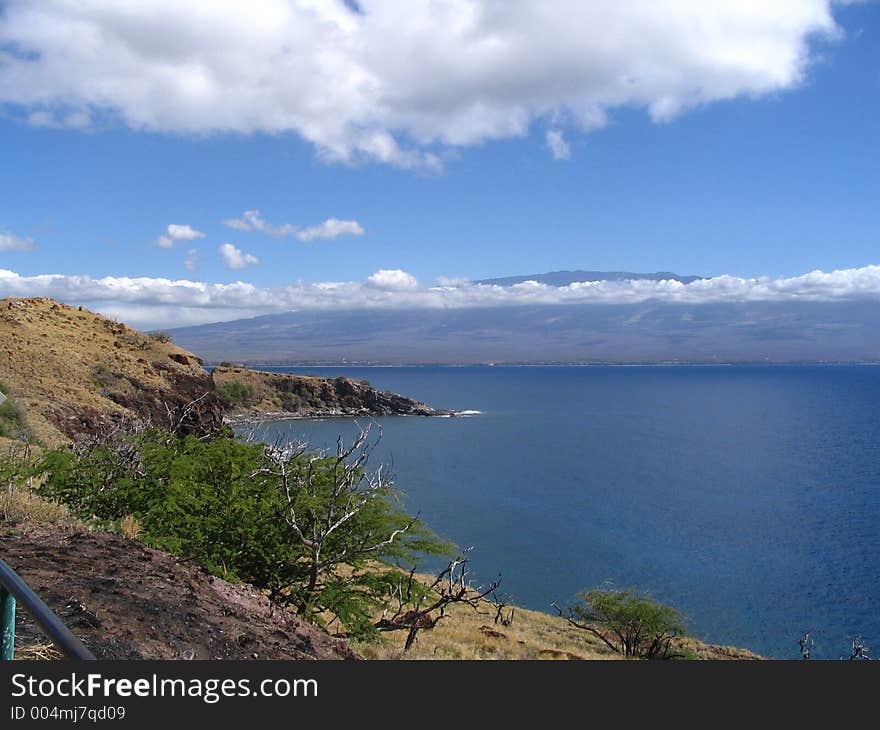 McGregor Point looking toward Wilea and Makena. Located on the Island of Maui, Hawaii