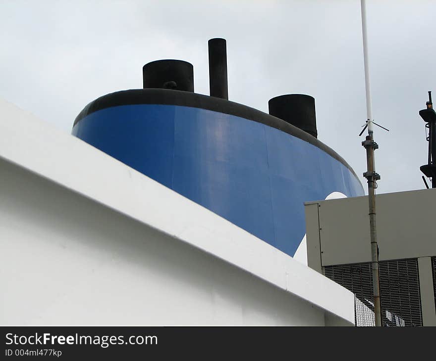 Smoke stack of a BC ferry. Smoke stack of a BC ferry