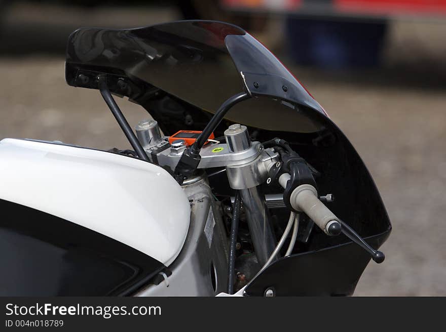 Detail of a Racing Motorcycle. Detail of a Racing Motorcycle