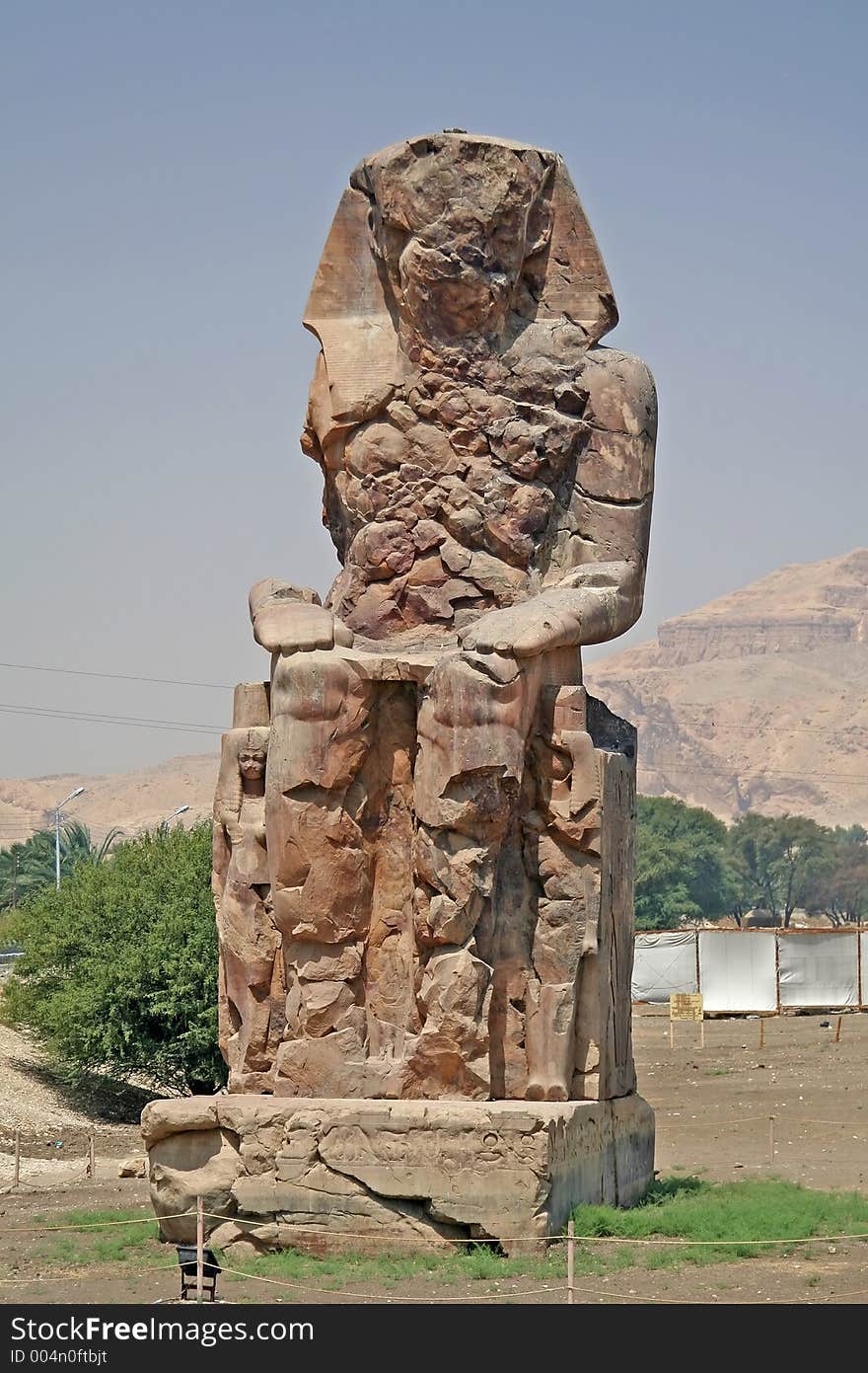 Colossi of Memnon at Luxor, Egypt (NOTE: Focus is on the statues)