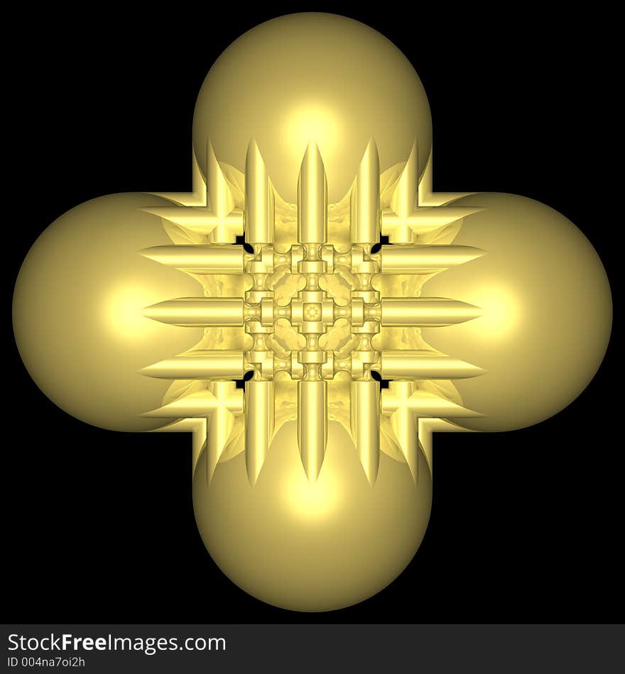 Spheres joined for golden bars, abstract. Spheres joined for golden bars, abstract