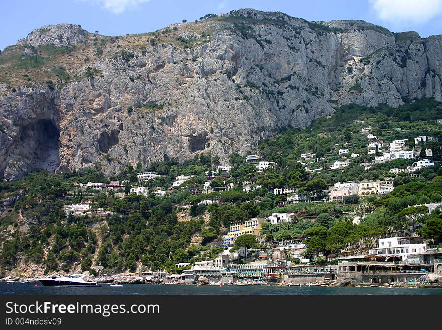 The village of Anacapri on the island of Capri