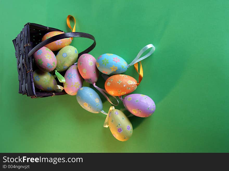 A basket of Easter eggs