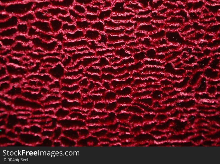 Red velvet patterned material. Red velvet patterned material.