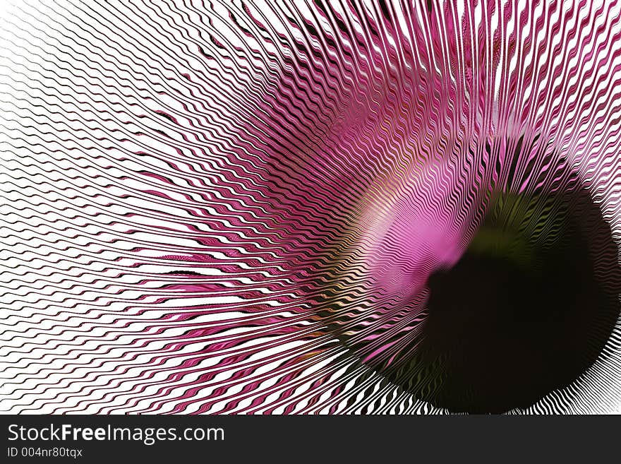 Pink abstract background with a black hole
