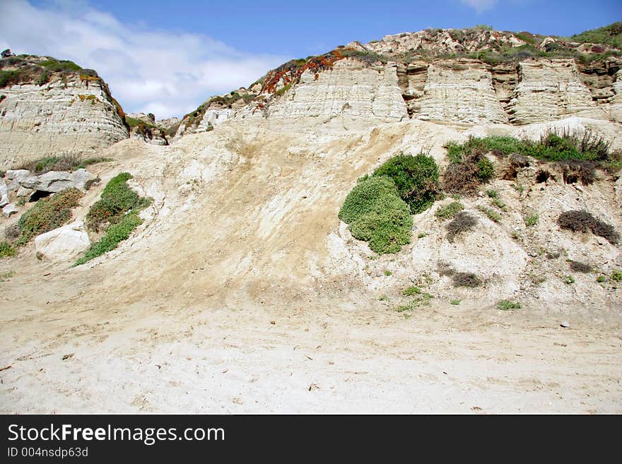 Beautiful Ocean Cliffs With Bright Sky. Beautiful Ocean Cliffs With Bright Sky