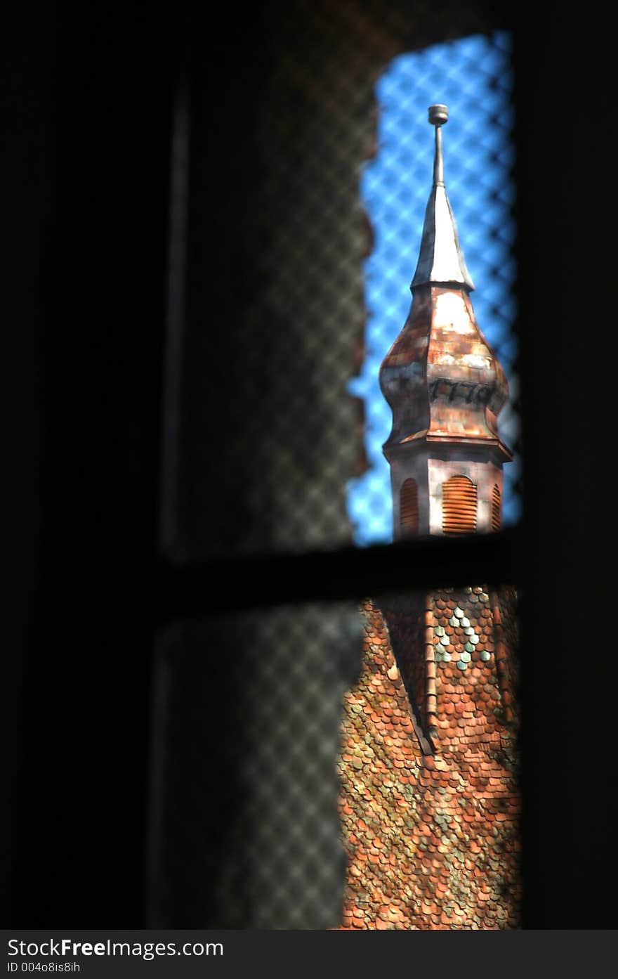 An old bell tower from the 18th century in Sighisoara citadel. An old bell tower from the 18th century in Sighisoara citadel.