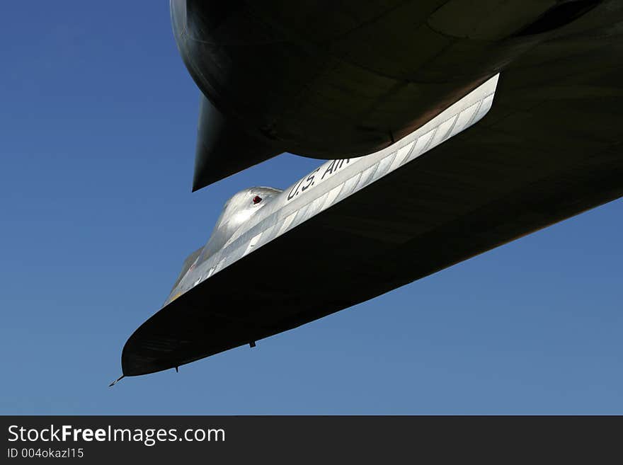 An SR-71 spy-plane viewed from below. An SR-71 spy-plane viewed from below.