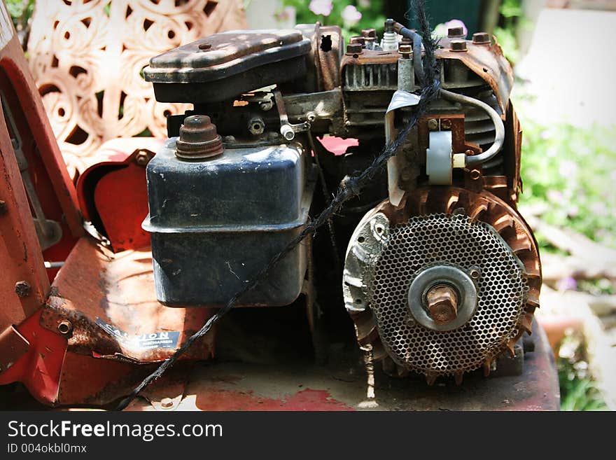 Old rusted motor. Old rusted motor