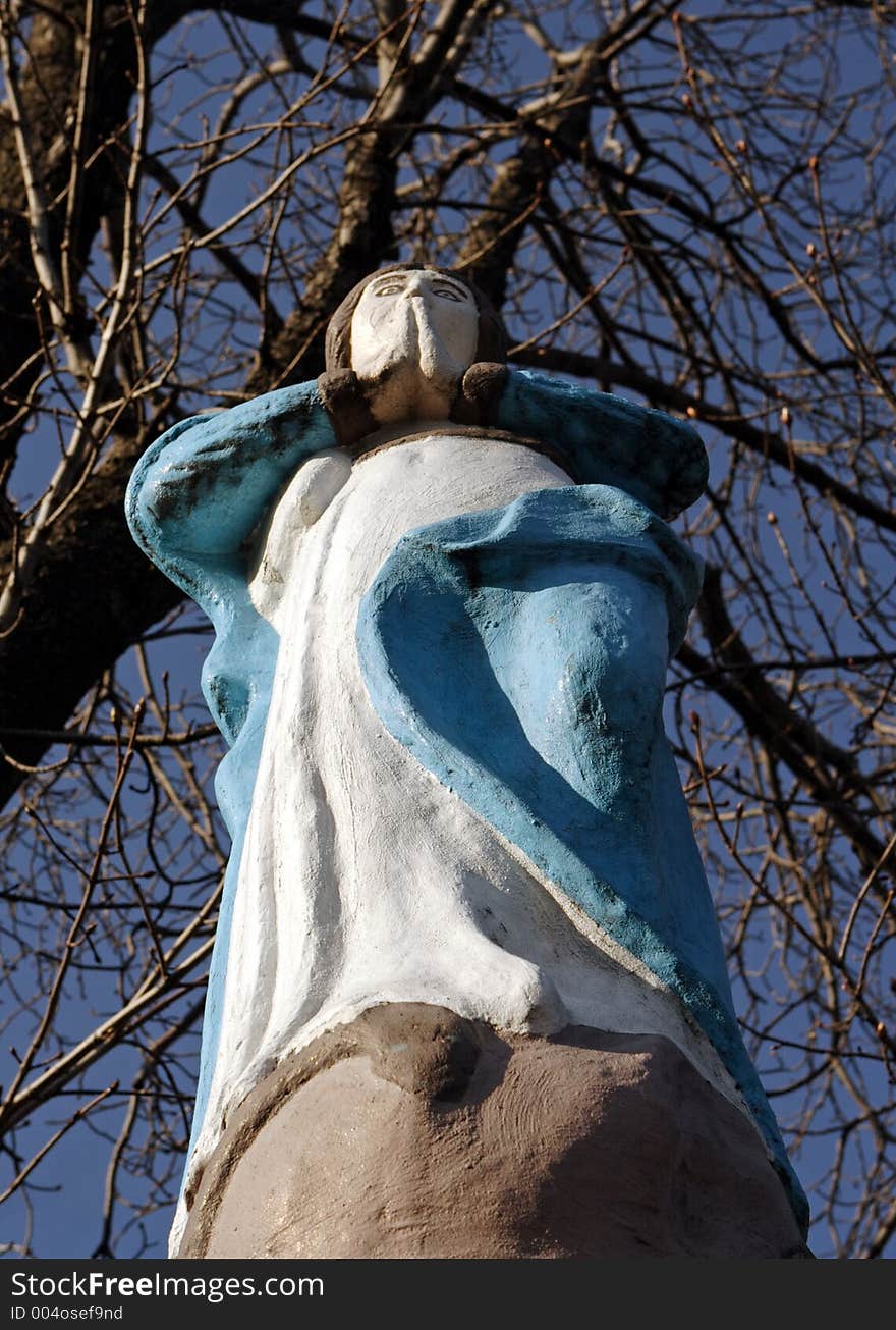 Religious scupture in the Polish countryside. Religious scupture in the Polish countryside