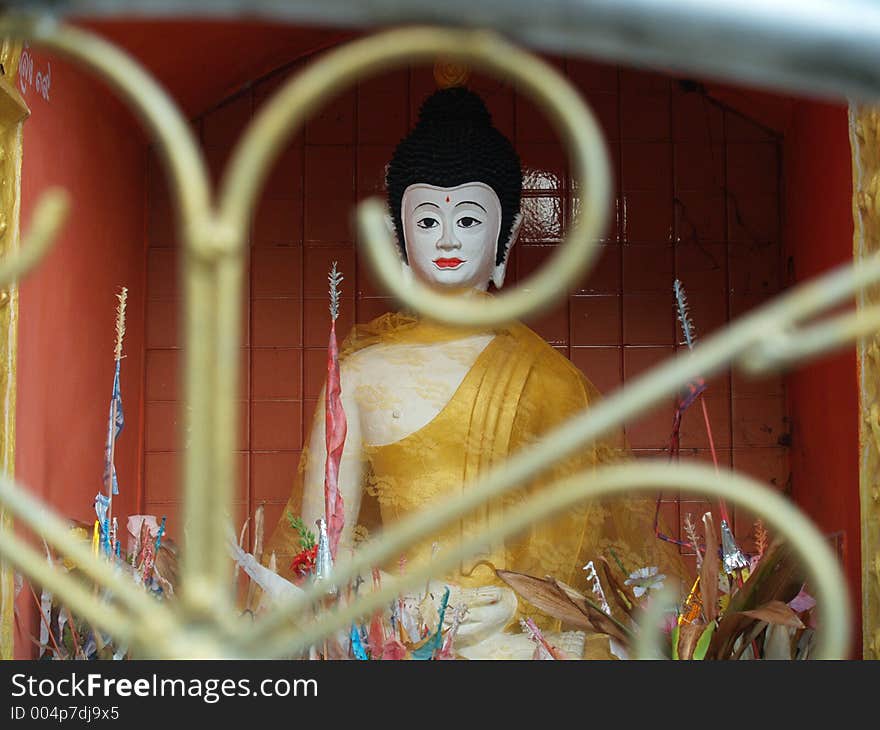 Buddha through the gates. Pai, Thailand