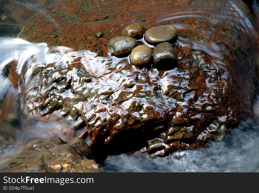 Rock in the river. Rock in the river