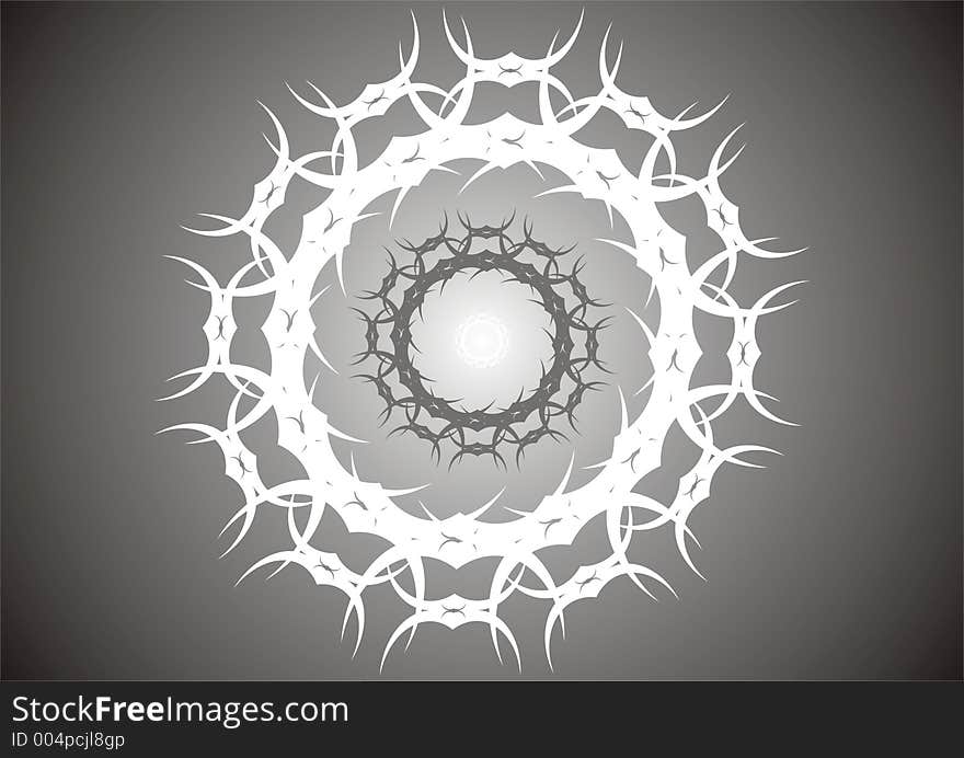 Spike vortex illustration on grey background