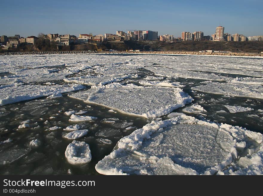 Frozen sea. Frozen sea