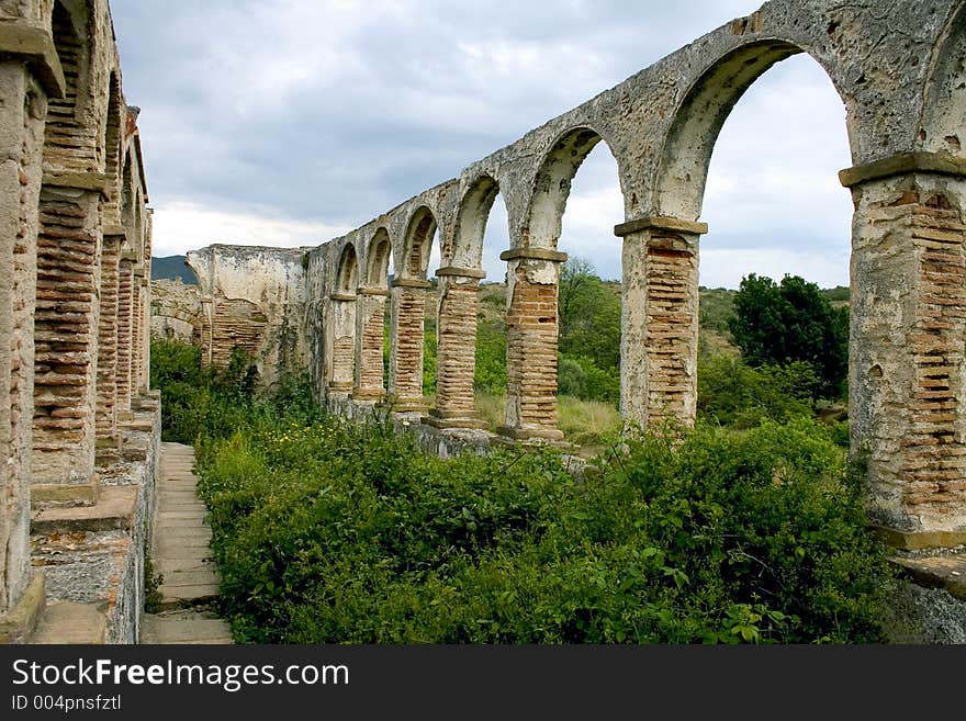 Archs in abandoned farm