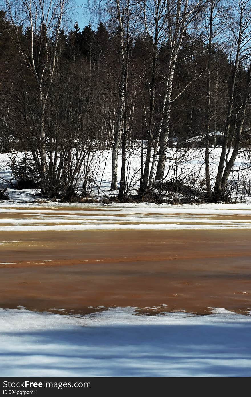 Frozen lake. Frozen lake