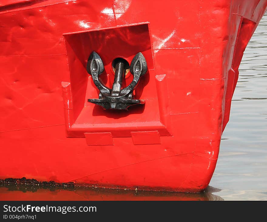 Red boat detail. Red boat detail