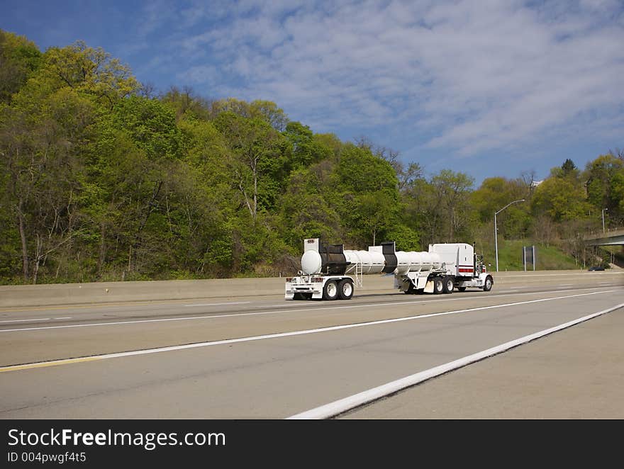 Tanker on highway