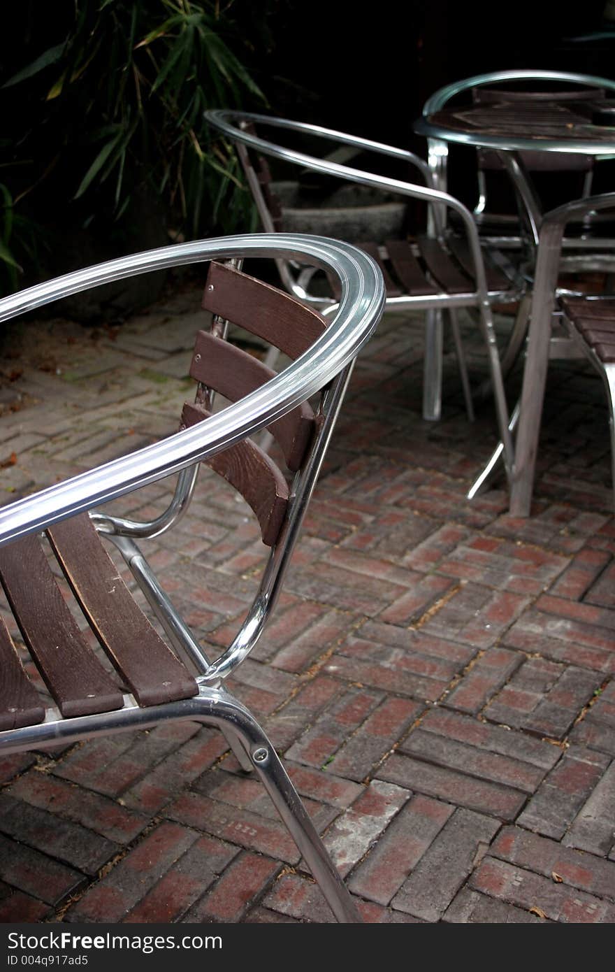 Chairs at a restaurant