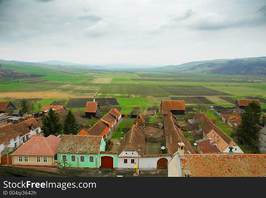 Border of a traditional village in Romania.