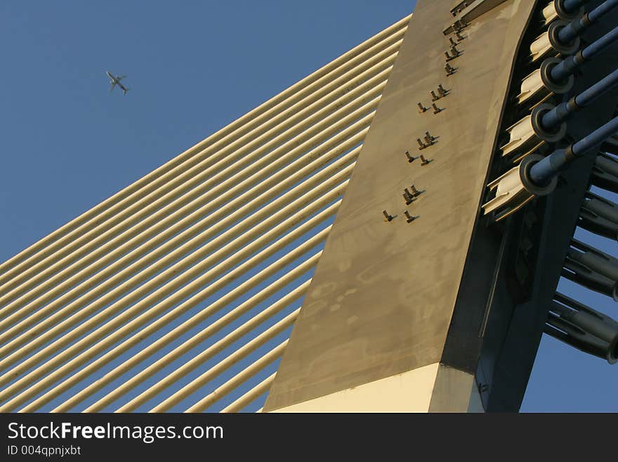 Steel structure for a bridge in Putrajaya, Malaysia.