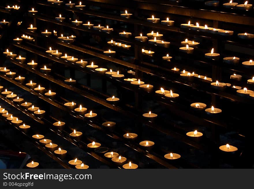 Votive candles. Votive candles