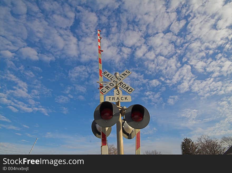 Railroad crossing signal gate