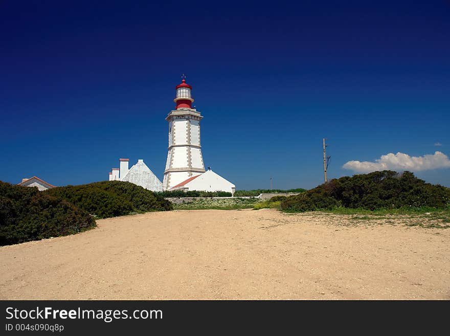 Perspective view of lighthouse. Perspective view of lighthouse