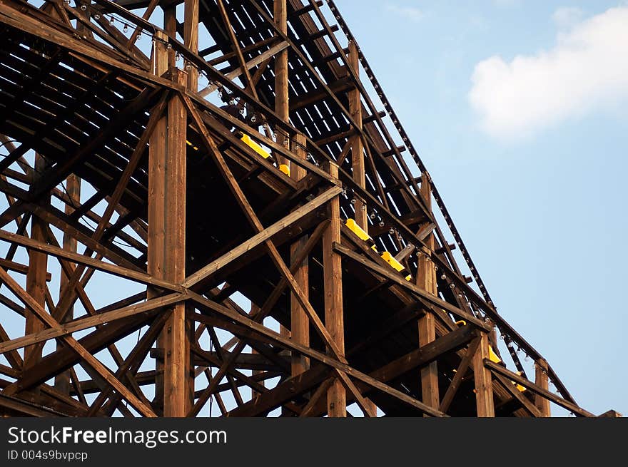 Old wooden rollercoaster