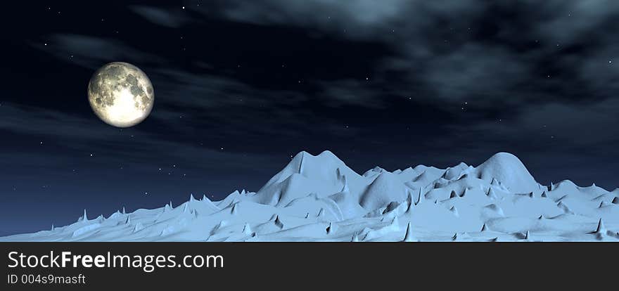 Mountain Moonscape