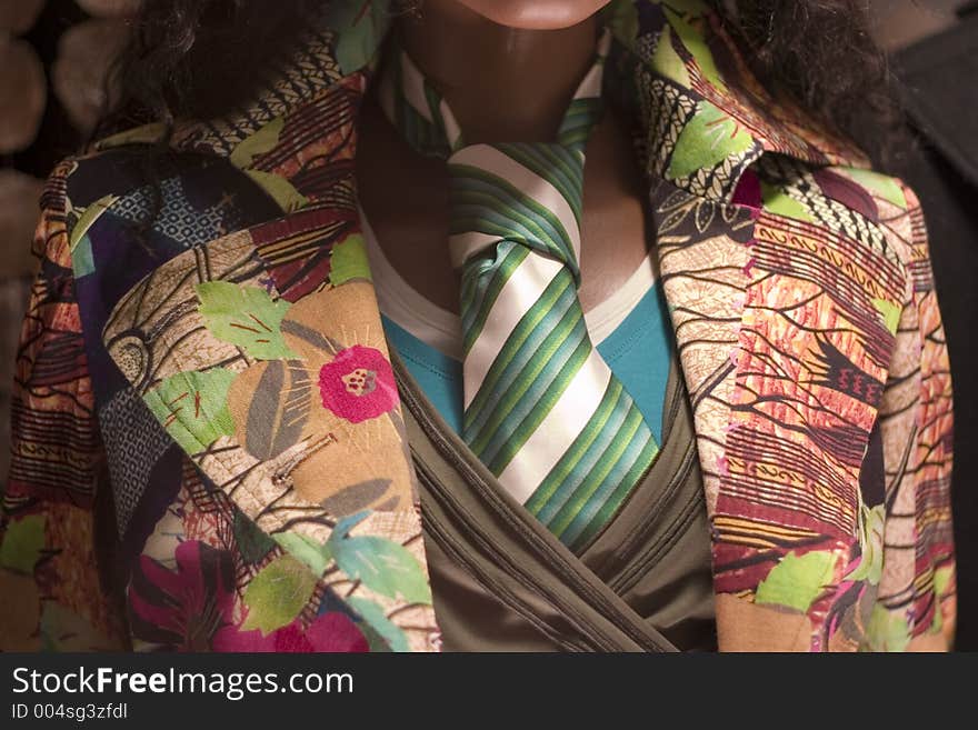 Woman in tie