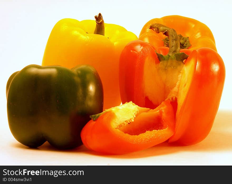 Cut capsicum