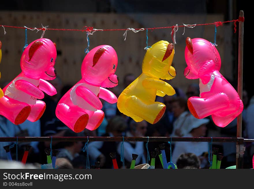 Toy balloons waiting for children!