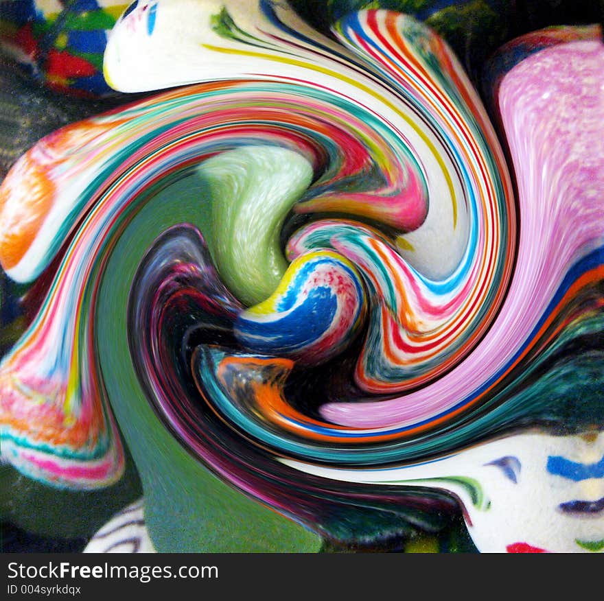 Spiraled rainbow of colors. Spiraled rainbow of colors