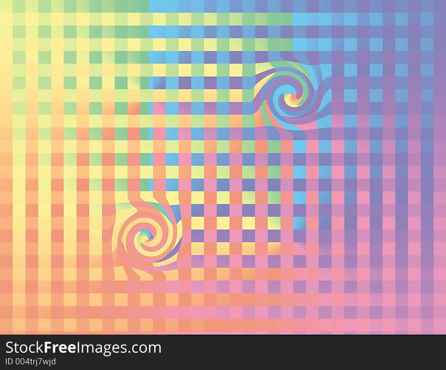 Colorful spiral checks