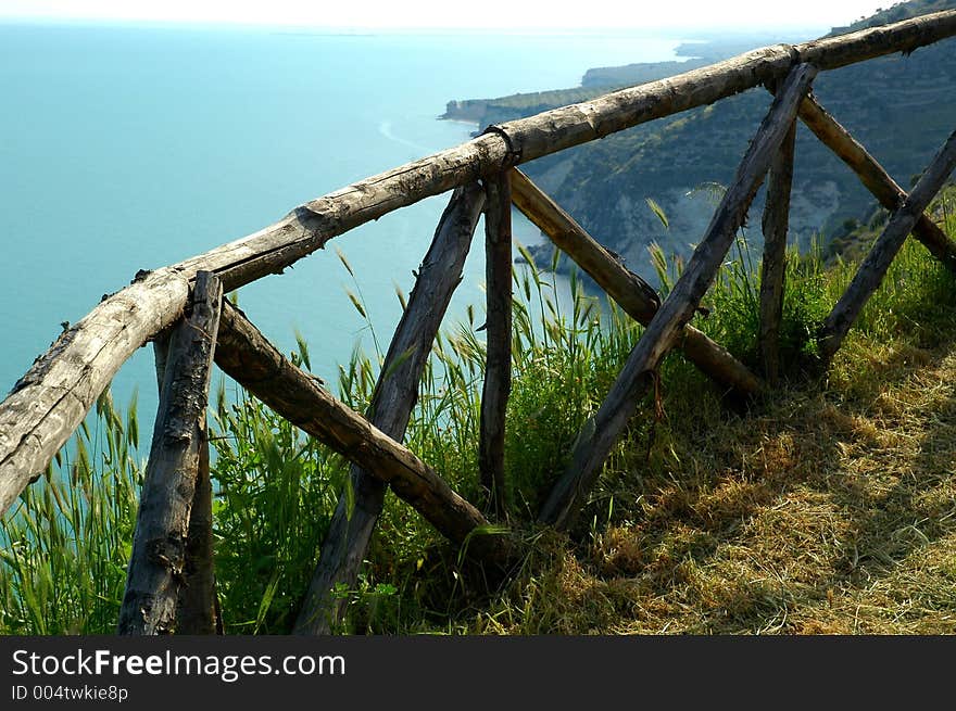 A view of the adriatic coast from a mount saraceno in southern italy. A view of the adriatic coast from a mount saraceno in southern italy