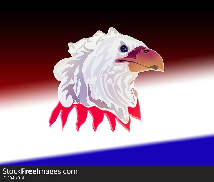 Eagle over red,white,blue and black background. Eagle over red,white,blue and black background.
