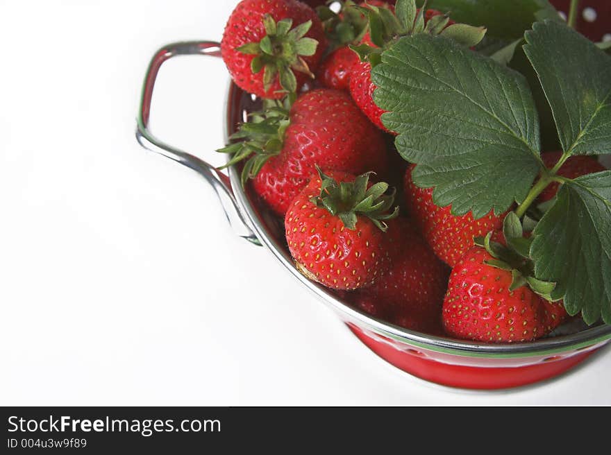 Strawberries In Metal Container