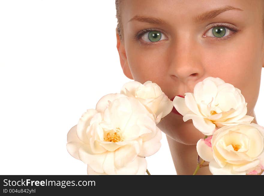 Lady with Roses. Lady with Roses