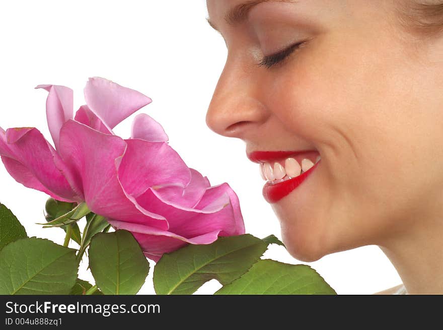 Lady With Pink Rose 2. Lady With Pink Rose 2