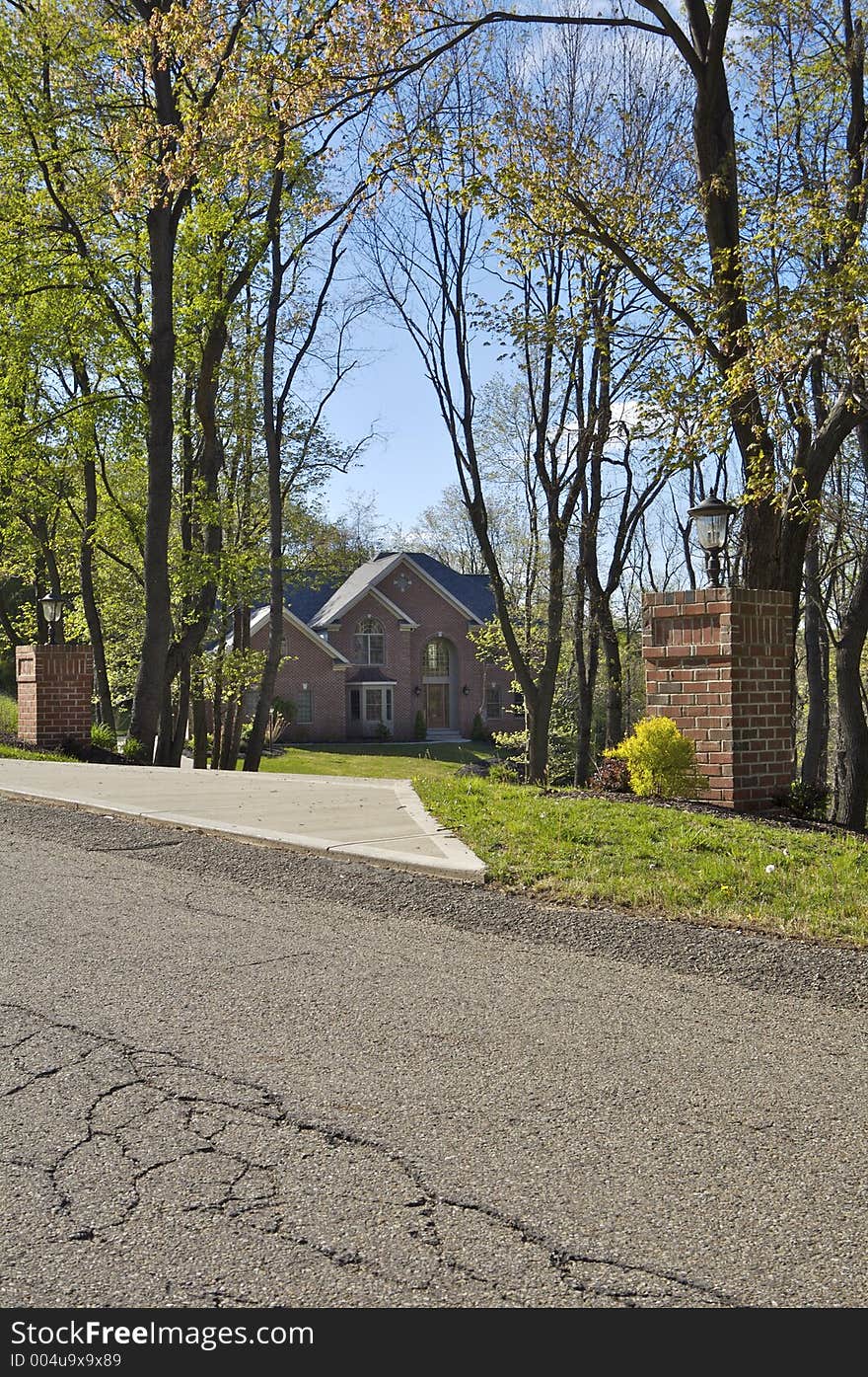 Luxury Home and Drive way entrance