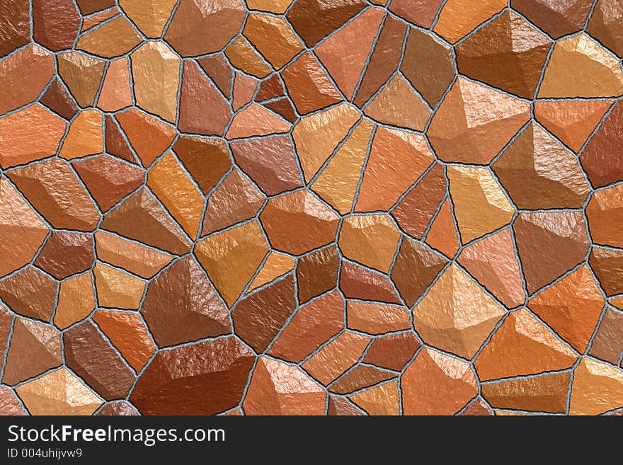 Red stone wall - Background, textured