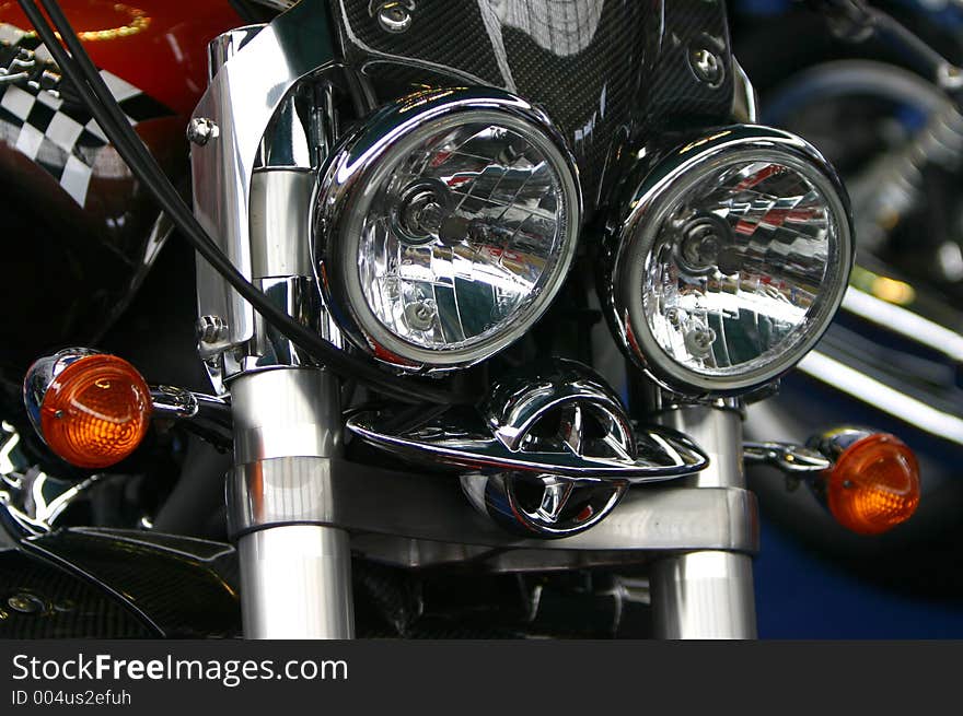 Classical motorbike headlights. Classical motorbike headlights