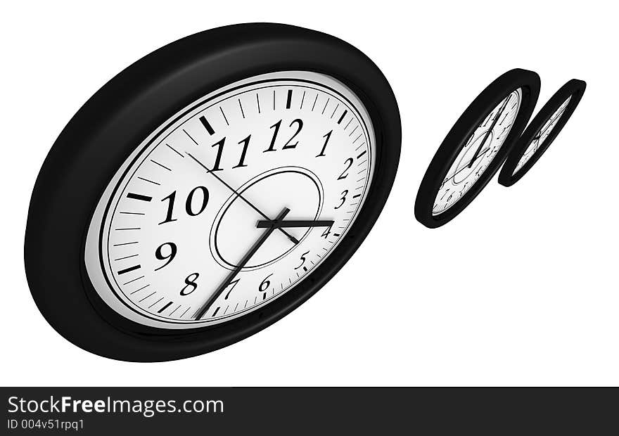 Rendered isolated clocks. Rendered isolated clocks