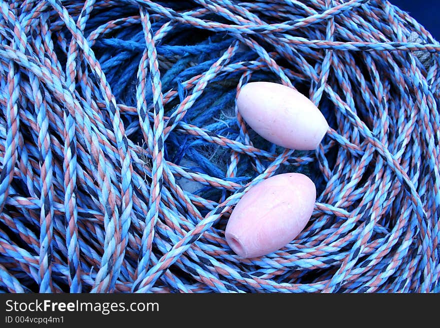 Fishing rope and floats.