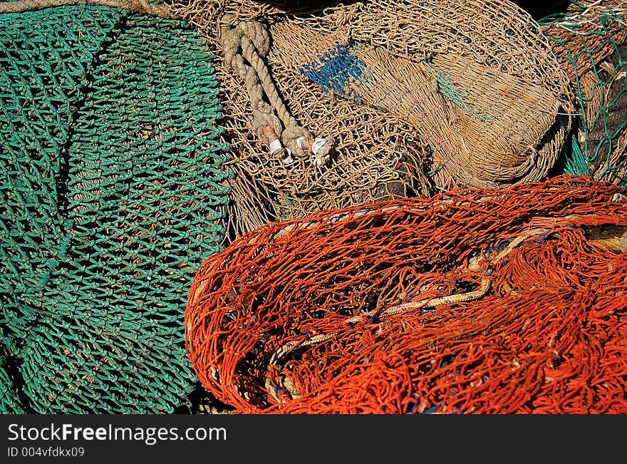 Fishing colorful net. Fishing colorful net