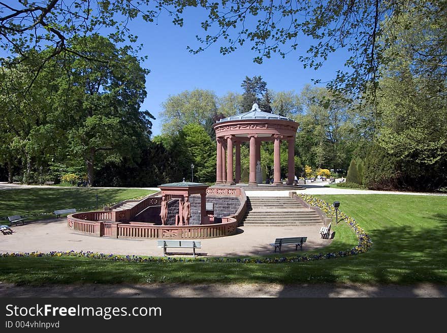 Elabortae Drinking Mineral Water Fountain, in Bad Homburg, Germany. Elabortae Drinking Mineral Water Fountain, in Bad Homburg, Germany