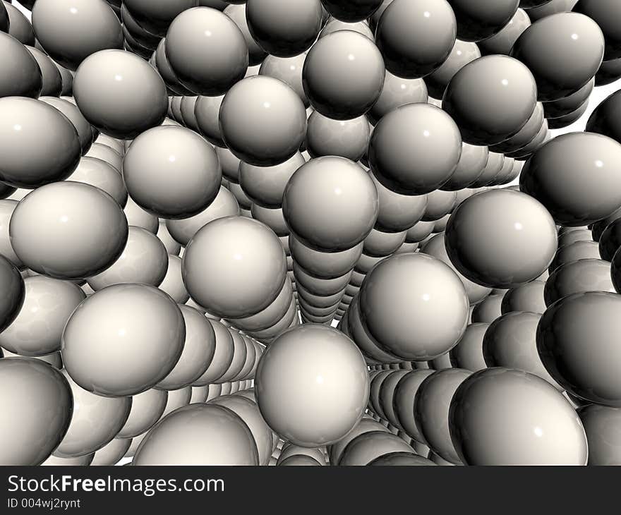 3d raytraced material white shperes layout. 3d raytraced material white shperes layout