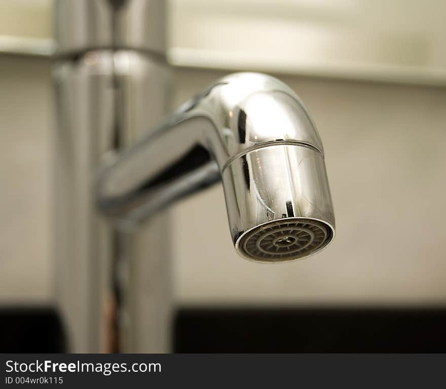 Water tap closeup