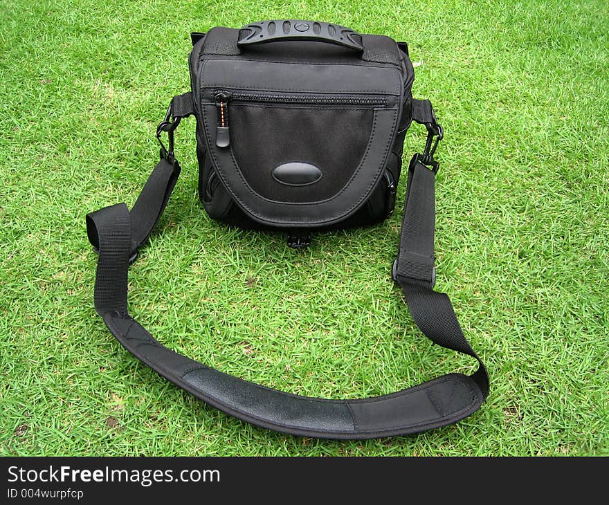 Black Bag on Grass Patch